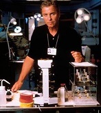 Grissom in CSI Forensic Science Lab (Click for large picture)