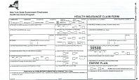 Health Insurance Claim Form for NY State Govt Employees