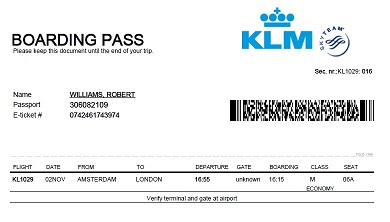 Airline Boarding Pass